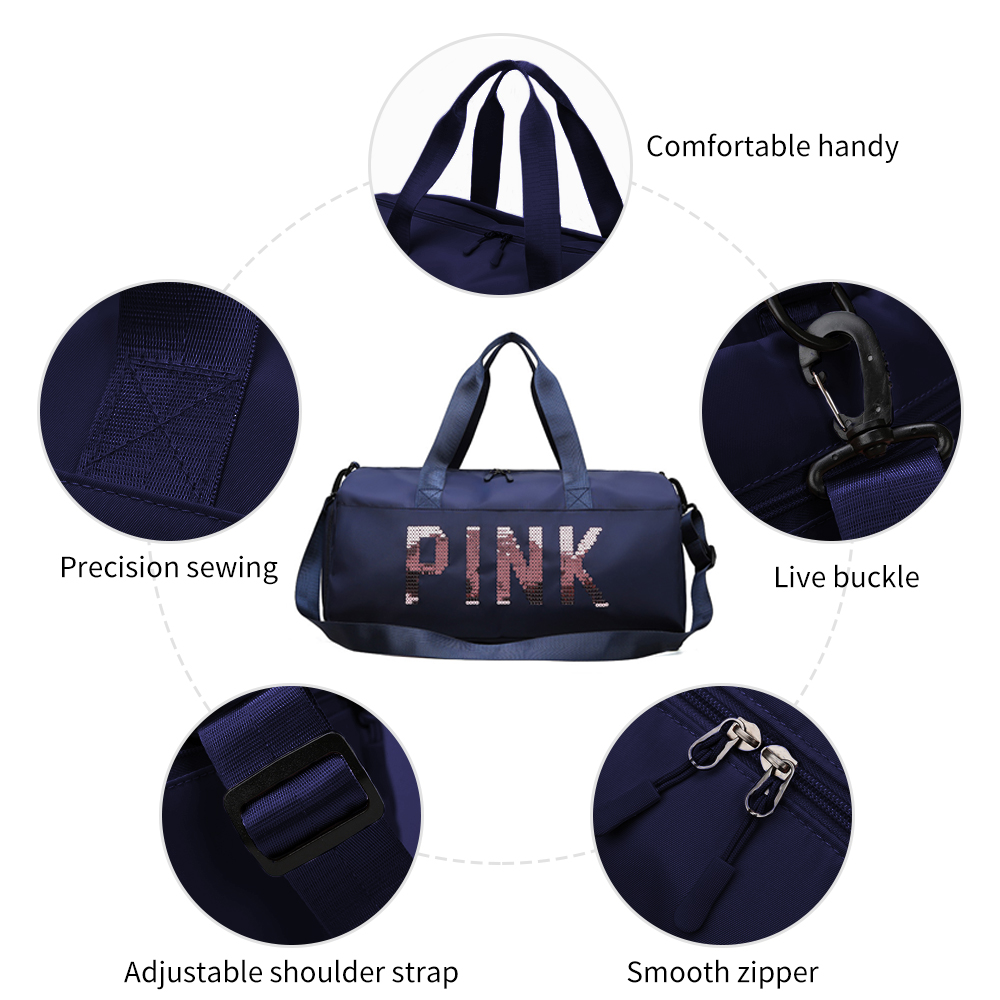 Gym Bag Travel Sports Duffel Bag for Men and Women Weekender Bag Workout Tote Bag with Dry Wet Pocket & Shoes Compartment