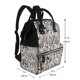 thumbnail image 2 of Fotbe Leopard And Zebra Mochila Maternidad - Lona de Sarga Impermeable, Mochila de Pañales de Gran Capacidad con Múltiples Bolsillos y Correas Ajustables, 2 of 6