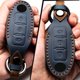 thumbnail image 3 of Zihafate Funda De Cuero Para Llave De Coche Compatible Con Control Remoto Sin Llave Nissan Para Nissan X-Trail Rogue Altima Quest Pathfinder Sentra Patrol Cima Fuga Armada Teana Murano, Etc. (A-Azul), 3 of 5