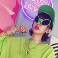 thumbnail image 4 of Alien adulto disfraces gafas Alien gafas de sol Cosplay disfraz M verde Lente gris Colcomx Lentes extraterrestres divertidos, 4 of 7