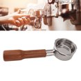 thumbnail image 1 of Stainless Steel Espresso Bottomless Portafilter, 58mm, Detachable Bottomless Naked Portafilter, Included Filter Basket, for Barsetto's Triple Ear Symmetrical Coffee Machine, 1 of 7