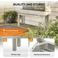 thumbnail image 3 of BOBOKY Outdoor Wooden Bench, 40” Porch Bench Outdoor Backless Garden Bench, Small Outdoor Bench for Deck Patio Entryway,Grey, 3 of 5