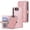 Rosegold, variant on for iPhone 16e PU Leather 2 in 1 Case, Detachable Magnetic Wallet Case with Card Holder, Removable Flip Folio Cover with Stand Shockproof Protective Phone Cover, Compatible with MagSafe, Black