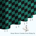 thumbnail image 6 of Teal and Black Checkerboard Pattern Shower Curtain 72"x72" ,Bathroom Decorative Shower Curtains Set with 12 Hooks,Modern Waterproof Washable Shower Curtain, 6 of 6