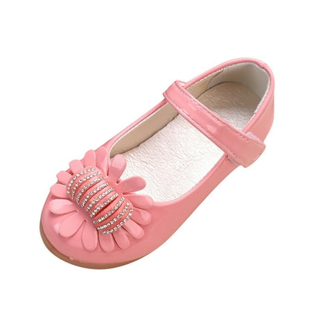 

Toddler Baby Girls Spring and Autumn Small Leather Shoes Fashion Rhinestone Soft Soled Princess Shoes Children Girls Casual Single Shoes