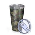 thumbnail image 2 of 16oz Tumblers Blue Camo Wavy Shapes Pattern Stainless Steel Vacuum Insulated Double Wall Travel Tumbler Cups Mug with Lid and Straw,Cleaning Brush for Coffee,Tea, 2 of 4