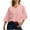 Pink-19, variant on Mittory Womens Tops Casual V Neck Shirts Floral Solid Blouse Ruffle Tunics 3/4 Sleeve Tshirt