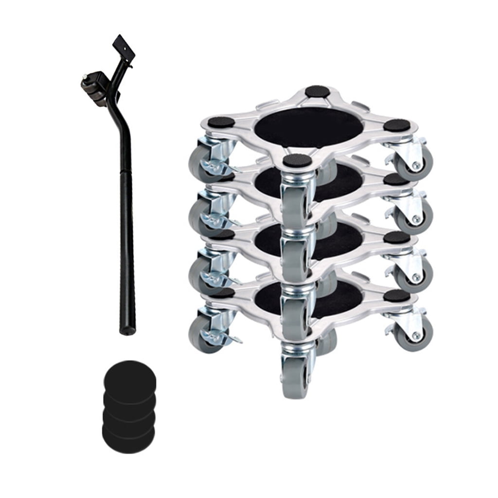 Furniture Movers Roller Set 360 Rotates Wheel Dollies for Heavy Objects ABS Wheel with Brakes urniture Transport Rollers