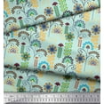 thumbnail image 2 of Soimoi Rayon Fabric Leaves & Floral Clip Art Print Fabric by The Yard 42 Inch Wide, 2 of 3