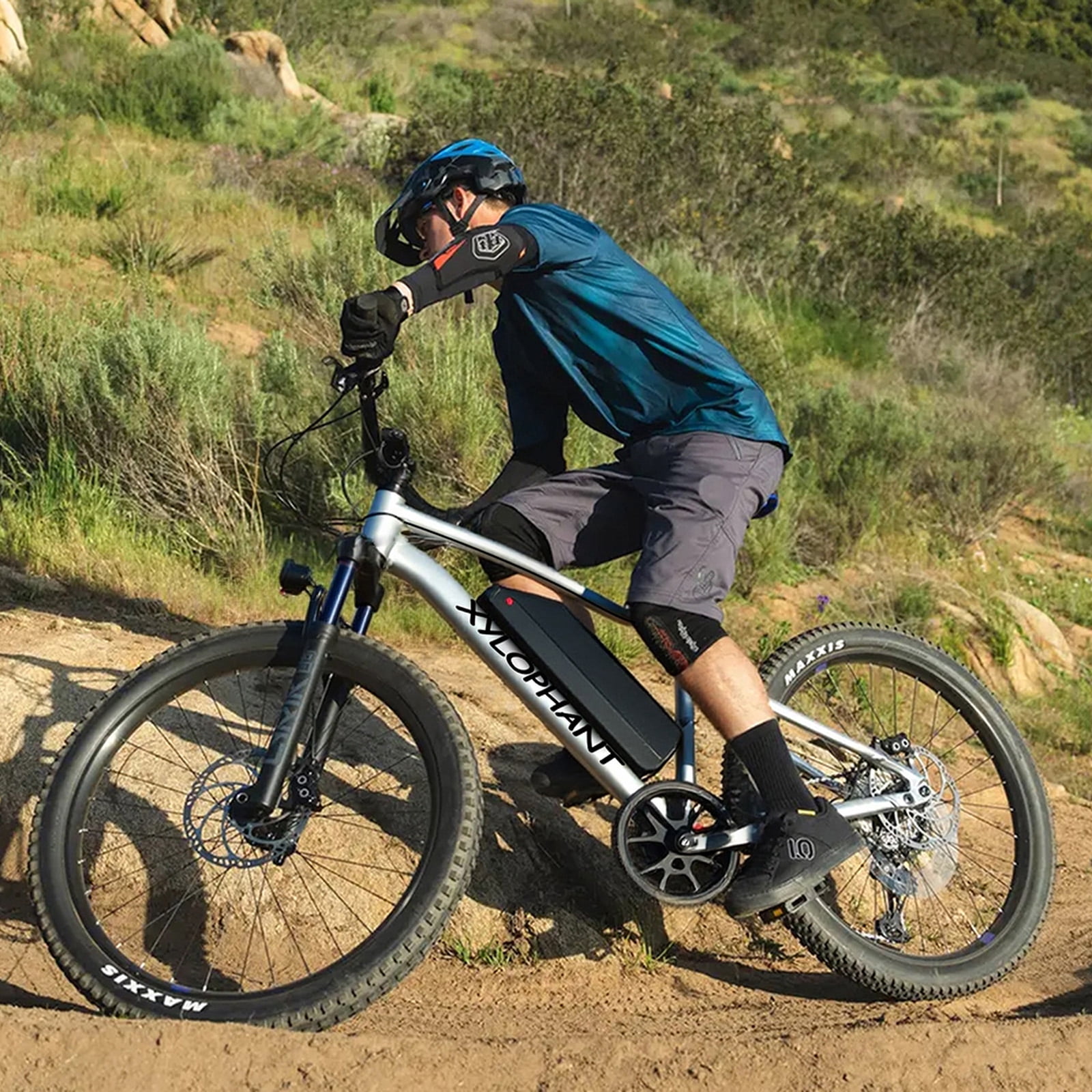 26'' Electric Mountain Bike for Adults -500W Motor, 35-70 Mile Range, 7-Speed, LCD Display- Perfect for Commuting & Off-Road Gray