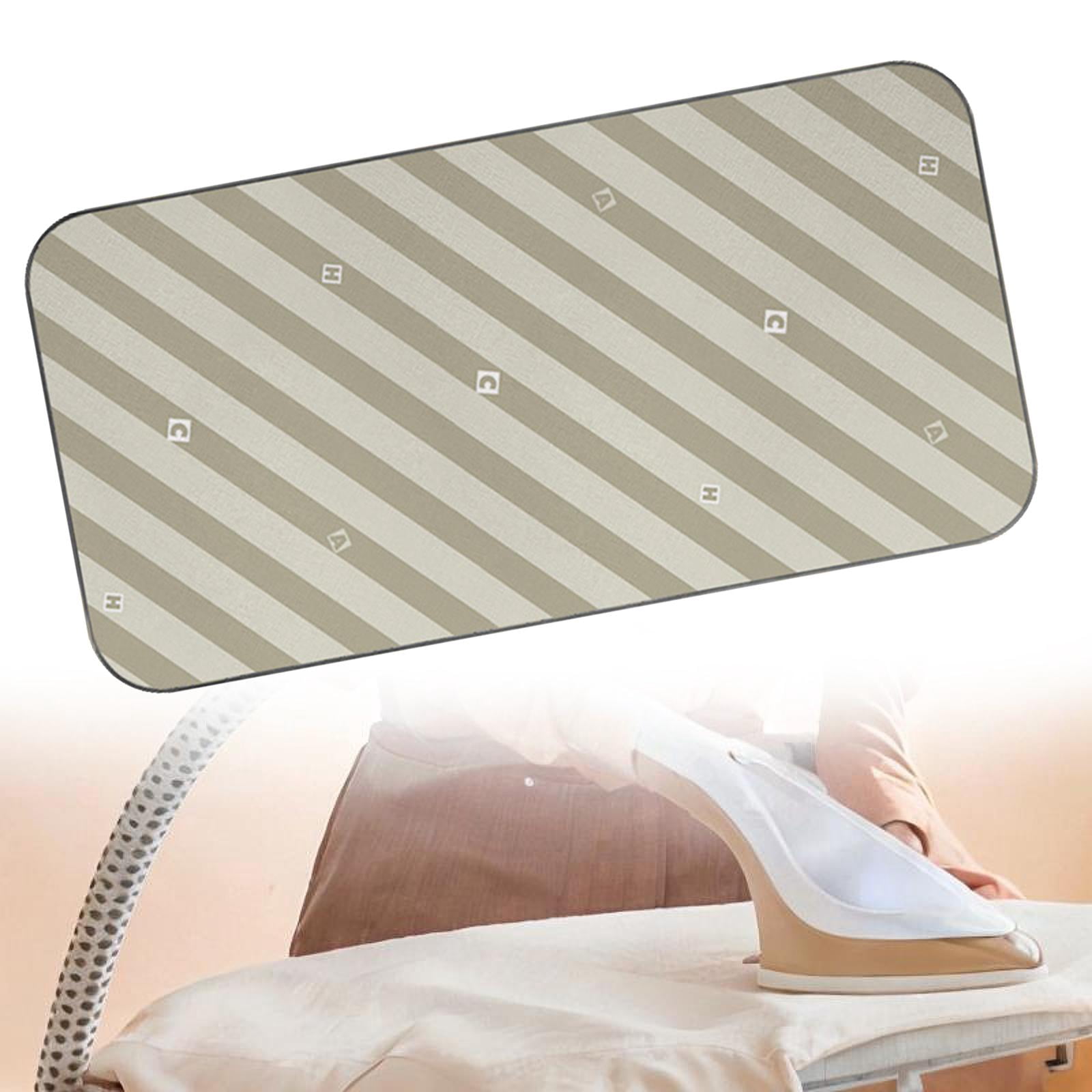 Tongina Ironing Board Garment Steamer Pad Water Resistant Foldable Anti Steam Ironing Mat Ironing Pad for Traveling Pants Skirt Dress Green Stripes XL