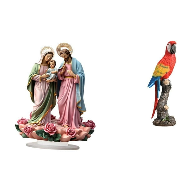 Letrero de mesa,Decoración de escritorio acrílica Rincón festivo Decoración del hogar,Figura de loro,Estatua de loro Escultura animal Figura de loro,Estatua de jardín coleccionable de