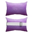 thumbnail image 2 of Outdoor Lumbar Pillows with Strap & Insert Purple Hexagonal Tiles Recliner Head Pillow Pack of 2 Gradient Honeycomb Waterproof Headrest Patio Lounge Chair Pillows for Beach Office 11x16 Inch, 2 of 9