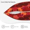thumbnail image 5 of Kll Autumn Maple Leaves Decorative Throw Pillow Covers Velvet Soft For Couch Sofa Bedroom Living Room Outdoor -16"X16", 5 of 8