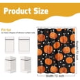 thumbnail image 4 of Autumn Pumpkin Shower Curtain for Halloween Thanksgiving Harvest, Farmhouse Shower Curtain for Bathroom Decor Machine Washable, Waterproof Polyester Fabric, 72Wx72L Inch, Black&Orange, 4 of 6