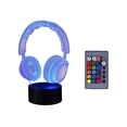 thumbnail image 2 of Lámpara De Noche Con Luz De Noche 3D Táctil Colorida En Forma De Auriculares Para Uso Doméstico Moyic HA025305-00, 2 of 7