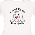 thumbnail image 4 of Inktastic Loved By My Great Auntie Bunny Rabbit Boys or Girls Long Sleeve Baby Bodysuit, 4 of 5