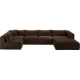 thumbnail image 6 of Meridian Furniture 5-Piece Brown Corduroy Performance Fabric Modular Sectional, 6 of 13