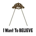 thumbnail image 2 of ALIENS I Want To Believe BEAM ME UP Spaceships Mars Planets Outer Space Science Fiction Stranger Teddy Bear Dino Dinosaurs Trucks Airplane Holiday Decorating Wall Decal Sticker - Size: 30 In X 30 In, 2 of 5