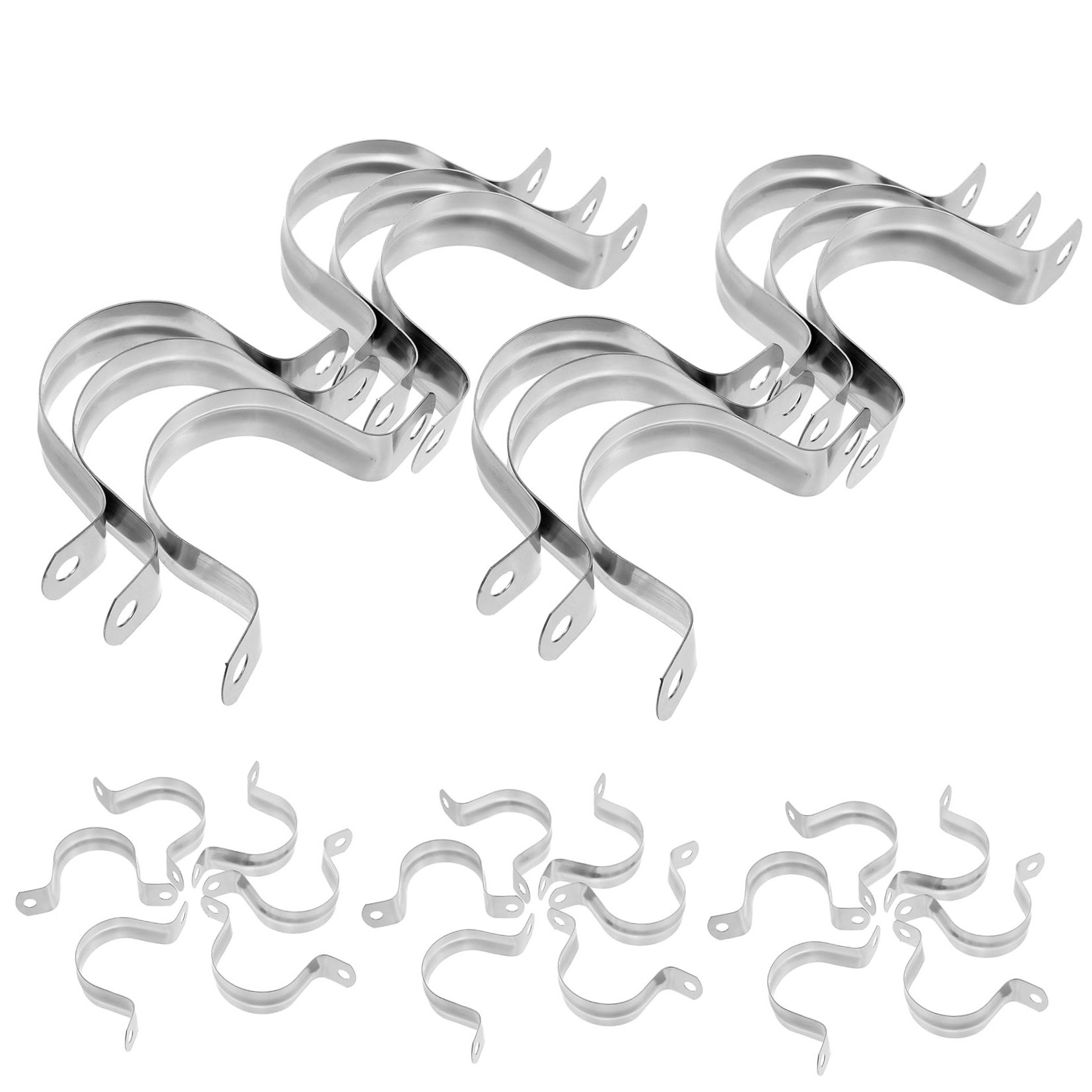 UPOUART Heavy Duty Stainless Steel U-Clamps, 100 Pieces Wire and Cord Fastening Hardware for Secure Fixing and Use