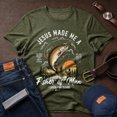 thumbnail image 3 of Jollimate Jesus Made Me A Fisher of Man Shirt, Christian Men Fishing Graphic Tee, Cool Retro Scripture Men's T-Shirt, 3 of 6