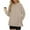 Khaki, variant on Tawop Hoodless Sweatshirt Womens Tops Sweatshirt Crew Neck Plus Long Sleeve Solid Side Split Casual Coffee M