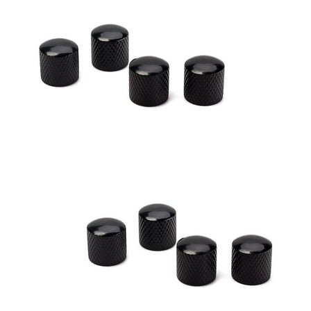 8 pcs Guitar Bass Dome Control Knobs for Replacement (Black)