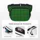 thumbnail image 5 of Fotbe Buffalo Plaid Green Black Cangurera Cuadrada con Estampado de Doble Capa, Bolsa de Cintura Ajustable Mini para Hombres y Mujeres, 5 of 9