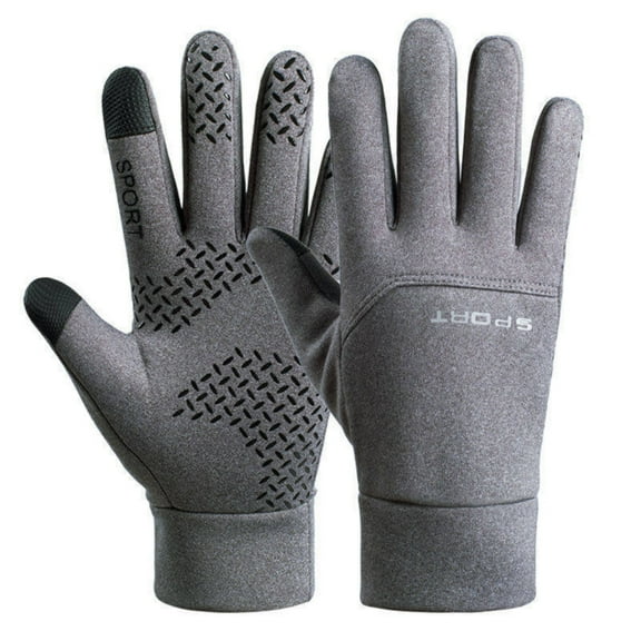 AIGIA Winter Gloves for Men Cold Weather Windproof Outdoor Cycling Gloves Running Gloves with Touch Screen Fingers