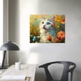 thumbnail image 4 of Orinice Unframed Canvas Painting Colorful Flower Cat Print Beautiful Picture Unframed Wall Art Prints Wall Art For Living Room - For Home Decor Wall Decor Room Decor Art Gifts20''X16'' 16x12in, 4 of 6