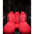 thumbnail image 4 of Fundas de asiento de coche de diamantes personalizadas para Jaguar F Pace 2016 ~ 2020 Fundas de asiento de cuero de lujo para automóvil Accesorios Interiores Juego completo, 4 of 5