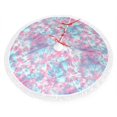 thumbnail image 2 of Christmas Tree Skirt, Tie Dye Christmas Tree Decorations Indoor, Tree Skirts Mat With Tassel Trim for Halloween New Year Holiday Christmas Party Decor 48 Inches, 2 of 7