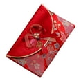 thumbnail image 5 of Pnellth Chinese New Year Red Cash Envelope Faux Silk Red Pocket Embroidery Dragon Pattern Tassel Money Holder Cash Coin Gift Lucky Money Envelope Happy New Year Gift, 5 of 8