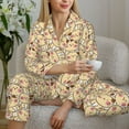 thumbnail image 6 of Lsque Cute Cats 4 Pattern Long Sleeve Pajama Set for Women - Soft 2-Piece Sleepwear and Loungewear Set with Pockets, Comfy Nightwear-Small, 6 of 7