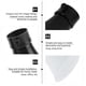 thumbnail image 5 of 4 piezas de accesorios para barra de cortina con cabeza de trompeta, estilo romano, con extremos de varilla (negro y blanco), 5 of 6