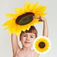 thumbnail image 2 of 2pcs Fake Sunflower Head Hand Held Sunflower Props for Sports Competition Dance Performance, 2 of 8