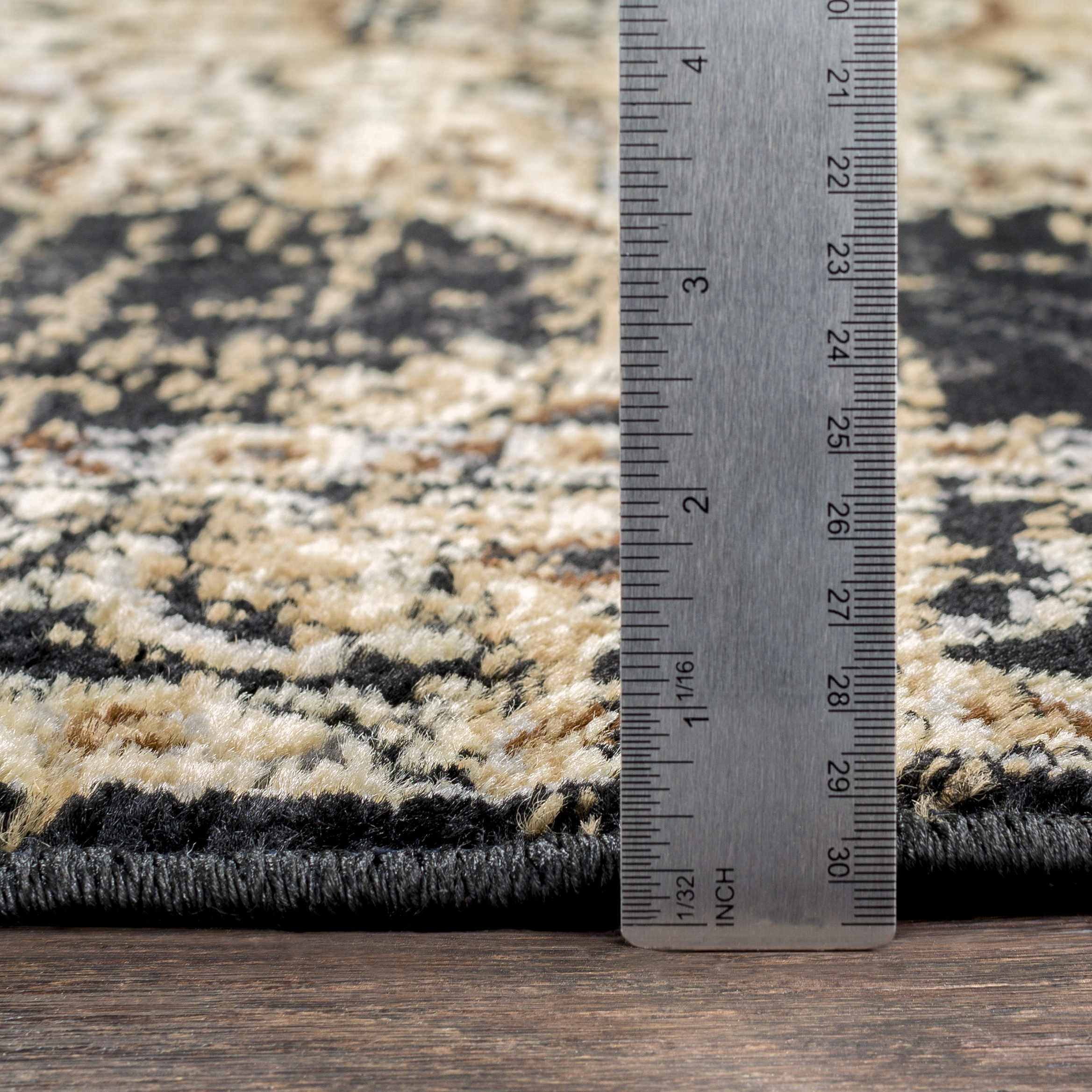 Hauteloom Lostwithiel Farmhouse Living Room Bedroom Dining Room Runner Rug - Boho, Bohemian Vintage Medallion - Traditional Oriental Style Carpet - Black, Brown, Tan - 2'2" x 7'7"