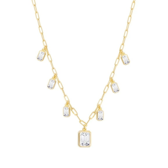 Discover the Exceptional World of TheJewelryHut Vintage inspired Style White Crystalline Yellow Silver Link Necklace