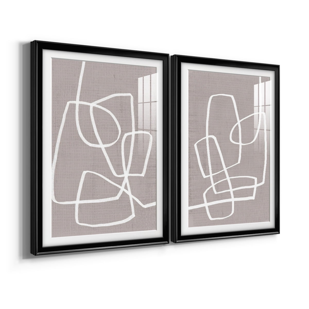 Wexford Home Linen Roundabout I Premium Framed Print, 22.5" x 30.5" - Ready to Hang, Black (Set of 2)