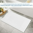 thumbnail image 5 of Dan River White Bath Mat Greek Set 2 piece 20x32 in Soft Quick Drying Cotton&nbsp;Bathroom&nbsp;Rugs, 5 of 8