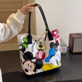 thumbnail image 2 of Bolso de hombro de lona de gran capacidad con diseño de Minnie y Mickey Mouse de Disney, bolso de mano para mujer, bolso cruzado para estudiante, bolso de almacenamiento con diseño de Daisy Duck, 2 of 5