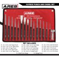 thumbnail image 2 of ARES 50005-16-Piece Punch and Chisel Set - Tapered, Pin, Center Punches & Cold Chisels for Various Applications, 2 of 9
