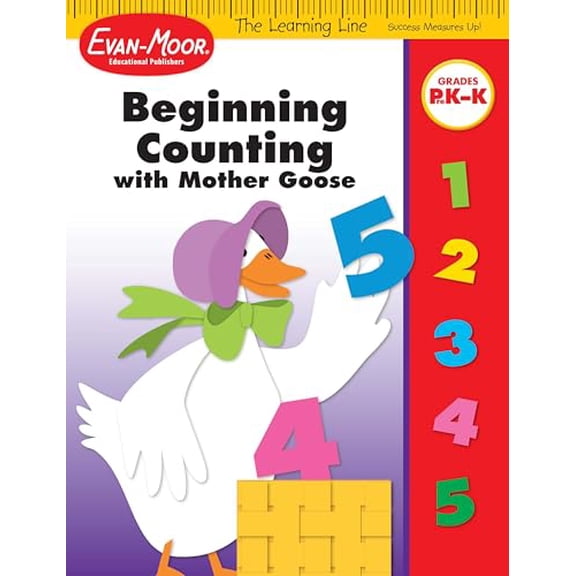 Pre-Owned Learning Line: Beginning Counting with Mother Goose, Prek - Kindergarten, Workbook (Paperback) 1596731877 9781596731875