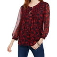thumbnail image 2 of Tommy Hilfiger Womens Chiffon Pintuck Blouse, 2 of 4