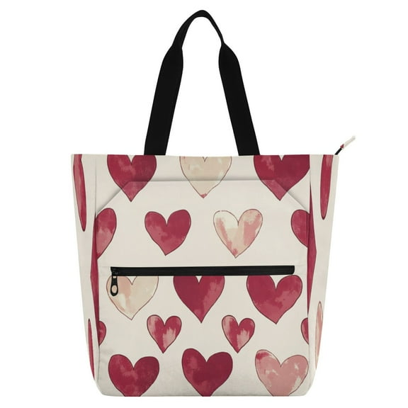 DIXRUYEE Book Tote Bag Casual Style Creatively Heartfelt Patterns Of Love Printed