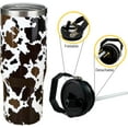 thumbnail image 3 of 30oz Cow Tumbler with Handle and Straw, Stainless Steel Vacuum Insulated Flip Straw 30 oz Coffee Tumbler, Spill Proof Travel Mug, Cow Decor Gifts for Women, 3 of 6