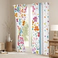 thumbnail image 3 of jejeloiu Cartoon Floral Curtains and Drapes,Multicolor Polka Dotscolorful Black Out Curtains,Kawaii Flower Curtains Pack of 2 (52x63 Each) For Children,Super Cozy Room Decor, 3 of 6