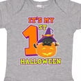 thumbnail image 4 of Inktastic Its My 1st Halloween with Cat Mouse and Pumpkin Boys or Girls Baby Bodysuit, 4 of 5