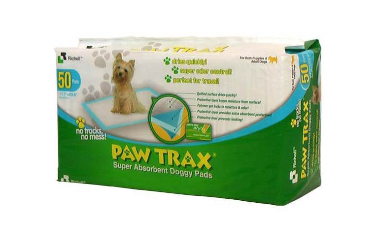 Richell Paw Trax Pet Training Pads, 50Count, White