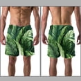 thumbnail image 3 of luoweisi Men's Beach Shorts Quick Dry Swim Trunks with Mesh Lining Tropical Leaves S, 3 of 5